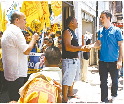 Roberto Cláudio (PDT) e Capitão Wagner (PR) dizem que, nos próximos dias, vão intensificar diálogo direto com o eleitorado 