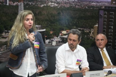 Deputada Luizianne Lins, que quer criar a &quot;Lei Dandara&quot;, participou de audiência pública na Assembleia