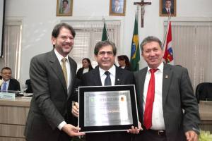 Governador Cid Gomes, deputado José Albuquerque e vereador Vicente de Paulo