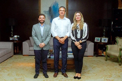 Deputado Julio César Filho, Governador Camilo Santana e deuputada Augusta Brito