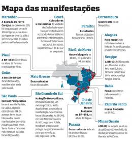 Dia Nacional de Lutas tem protesto no País todo e confronto em RJ e SP