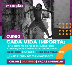 Curso Cada Vida Importa está com inscrições abertas para 2ª edição