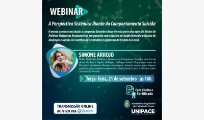 Perspectiva sistêmica diante do comportamento suicida é tema de webinar