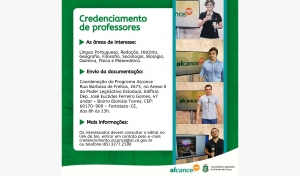 Edital aberto para credenciamento de professores 