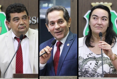 Parlamentares ligados à área da saúde, deputados Carlos Felipe, Heitor Férrer e Dra. Silvana 