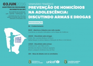 Comitê de Prevenção de Homicídios da Adolescência discute armas e drogas em seminário