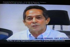 Trecho de entrevista de Heitor foi veiculado no programa do PT