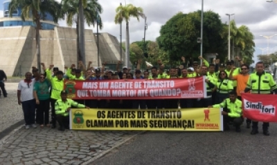 Fiscais do Trânsito do Ceará participam do ato