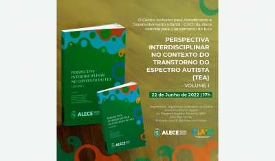 Núcleo Ciadi da Alece lança livro sobre TEA nesta quarta-feira