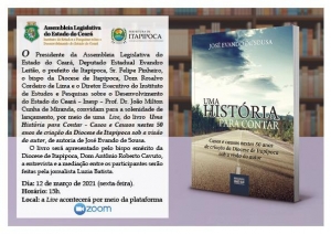 Inesp faz lançamento virtual de livro sobre 50 Anos da Diocese de Itapipoca