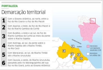 Municípios do CE: 26 limites são ajustados e 102 regularizados