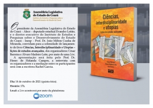 Inesp lança nesta quinta-feira o livro “Ciências, Interdisciplinaridades e Utopias”