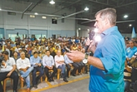 General Theophilo, como será apresentado na urna eletrônica, fala na abertura do seu comitê de campanha e lançamento do plano de Governo 