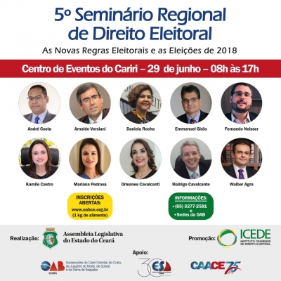 AL realiza nesta sexta-feira 5º Seminário Regional de Direito Eleitoral no Cariri