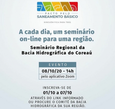 Seminário virtual apresenta situação da Bacia Hidrográfica do Coreaú