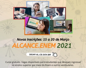 Projeto Alcance.Enem recebe inscrições a partir de 15 de março