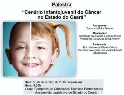 Câncer infantojuvenil é tema de palestra da Comissão da Infância e Adolescência