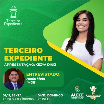 Programa Terceiro Expediente entrevista deputado Audic Mota