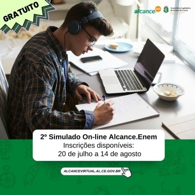 Abertas as inscrições para o 2º simulado Enem 2021 do Projeto Alcance