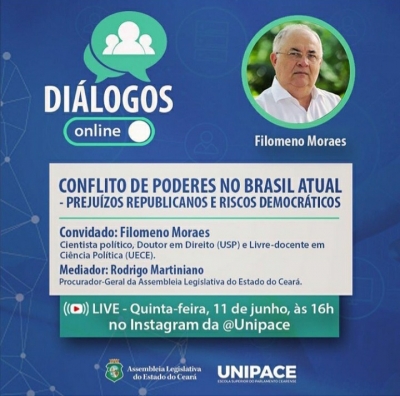 Diálogos Online promove debate sobre conflito de poderes no Brasil atual