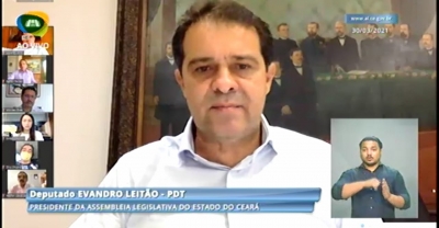 Presidente deputado Evandro Leitão, manifesta apoio do Poder Legislativo ao governador Camilo Santana