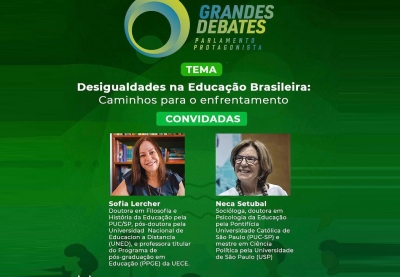 Grandes Debates discute nesta terça as desigualdades na educação brasileira