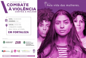 Caravana de Combate à Violência contra Mulher visita Liceu do Conjunto Ceará