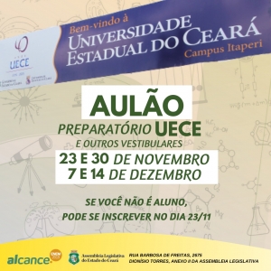 Projeto Alcance.Enem abre inscrições para aulões gratuitos para vestibulares