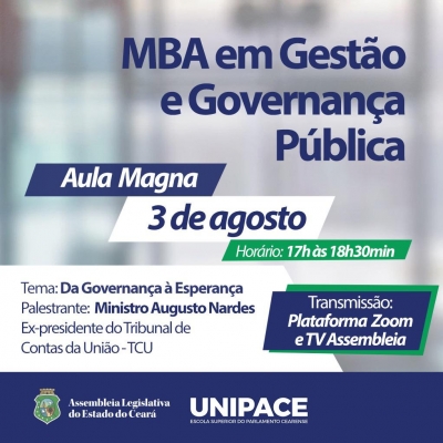 Unipace realiza aulas magnas de cursos de MBA na terça e quinta-feira