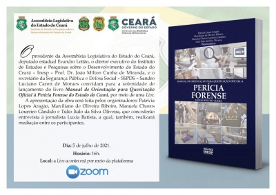 Inesp lança nesta segunda-feira Manual de Quesitação à Perícia Forense do Ceará