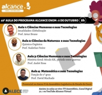 Programa Alcance.Enem da Alece terá aulas neste sábado