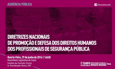 Assembleia debate os direitos humanos dos profissionais de segurança pública