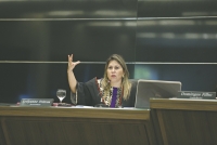 Leylianne Feitosa, procuradora-geral de Contas, fez um dos pronunciamentos mais duros contra a extinção do Tribunal pela Assembleia